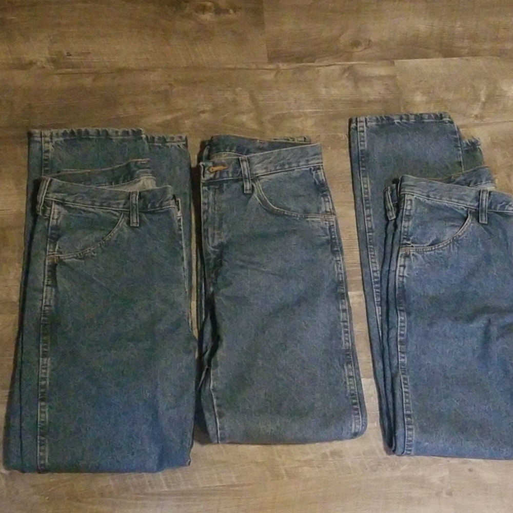 3 pairs rustler jeans